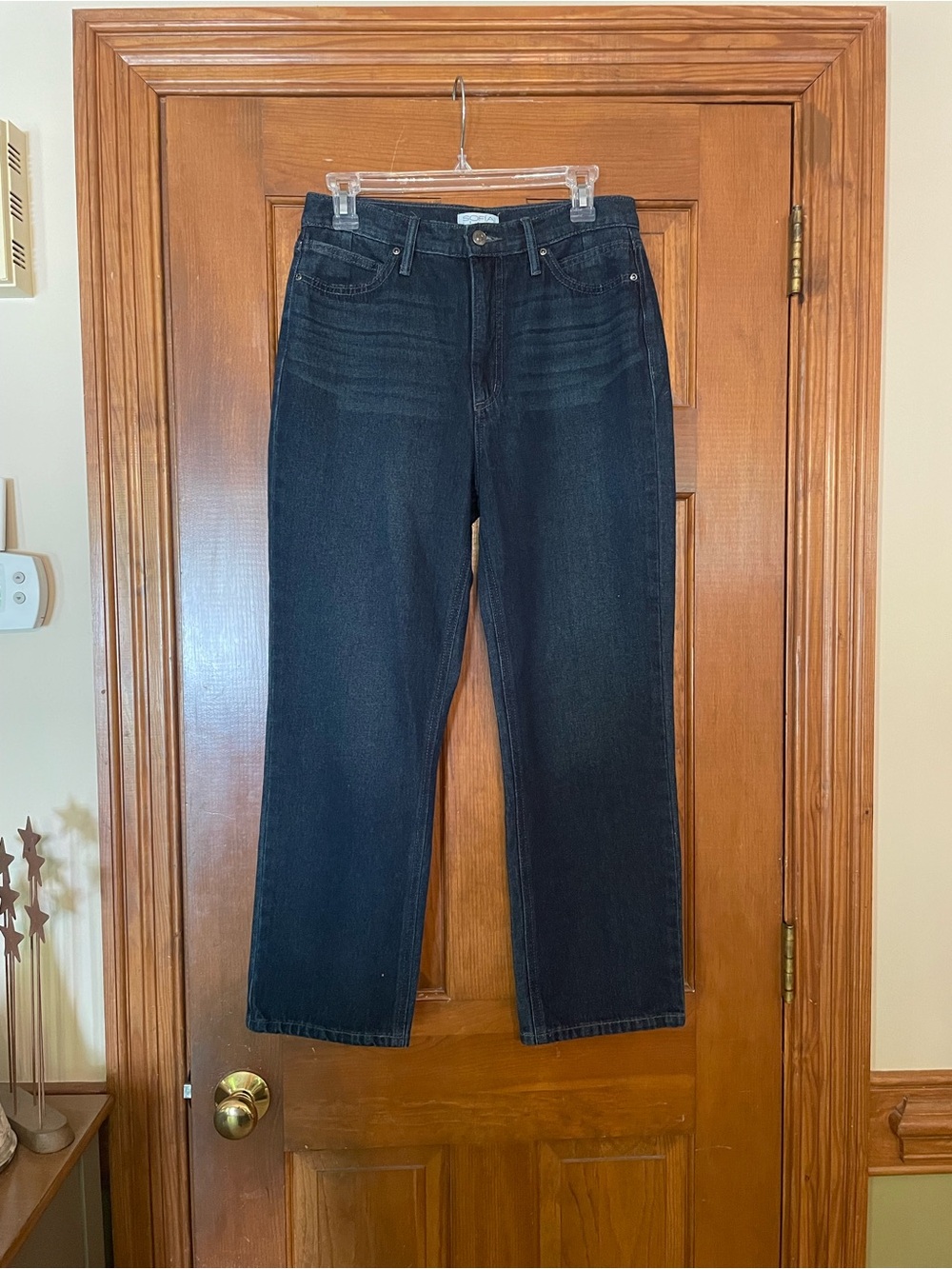 Sophia by Sophia Vergara Paloma Women’s Slim Straight-Leg Jeans Dark Blue, Sz 6